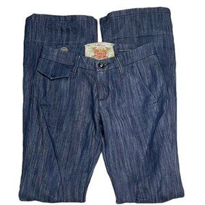 Neil Barrett Womens Blue Denim Wide Leg Jeans Size 26